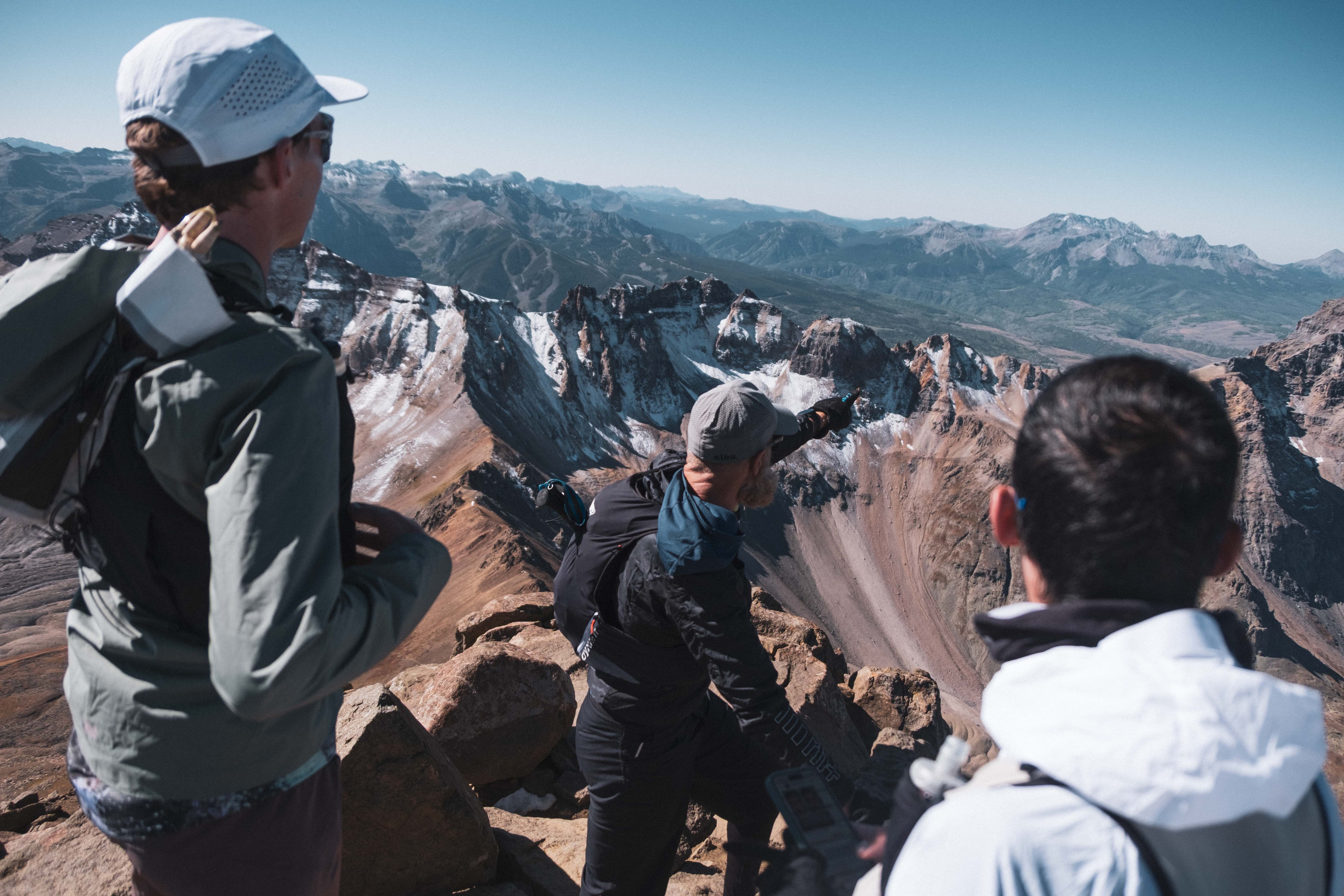 A mountain athlete high on a Colorado ridge.