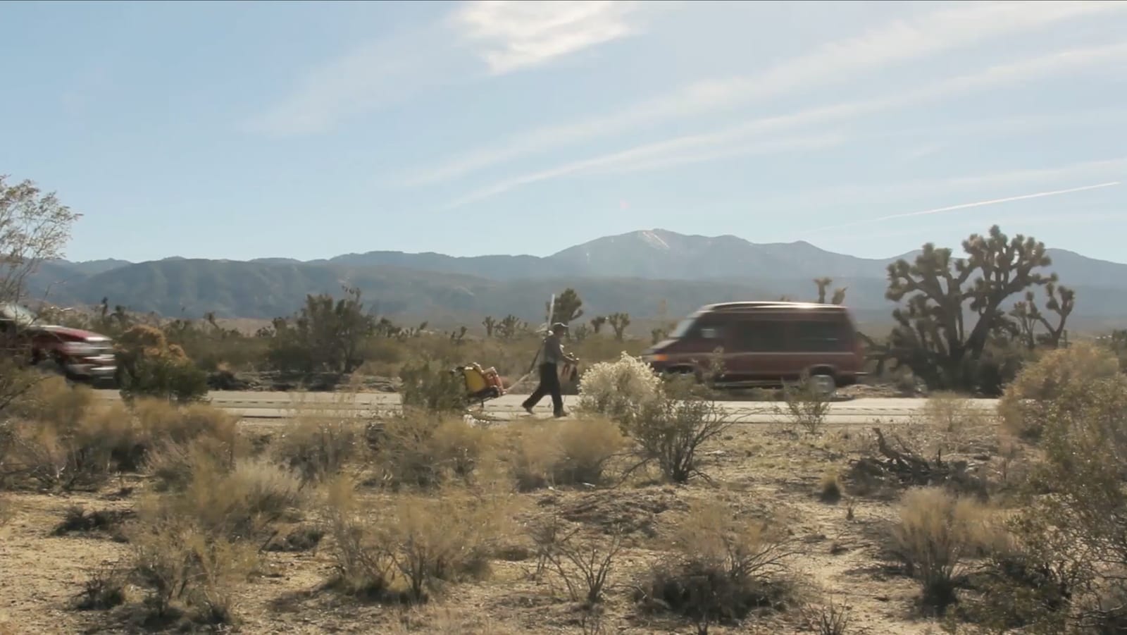 Steve Fugate walking. Still from Trail Therapy (2014).
